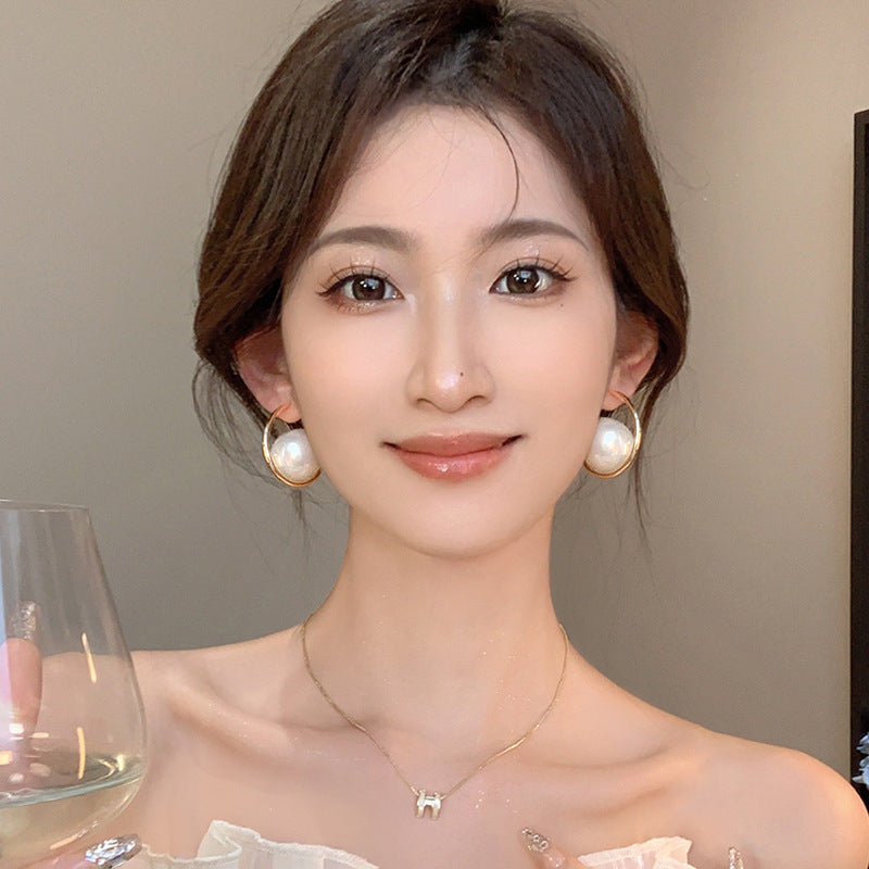 S925珍珠復古耳環－金款細節｜https://igowo.tw/
