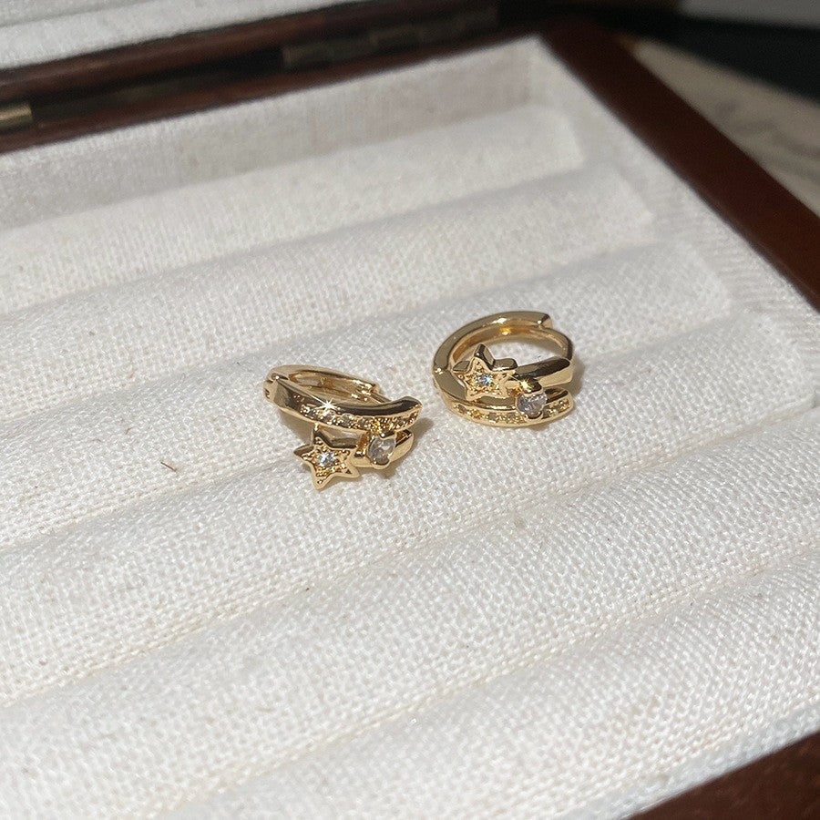 金色金屬簡約耳環－95#耳扣-金色款細節70｜https://igowo.tw/
