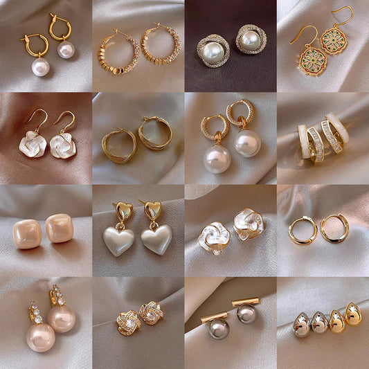 S925珍珠簡約耳釘－商品主圖｜https://igowo.tw/