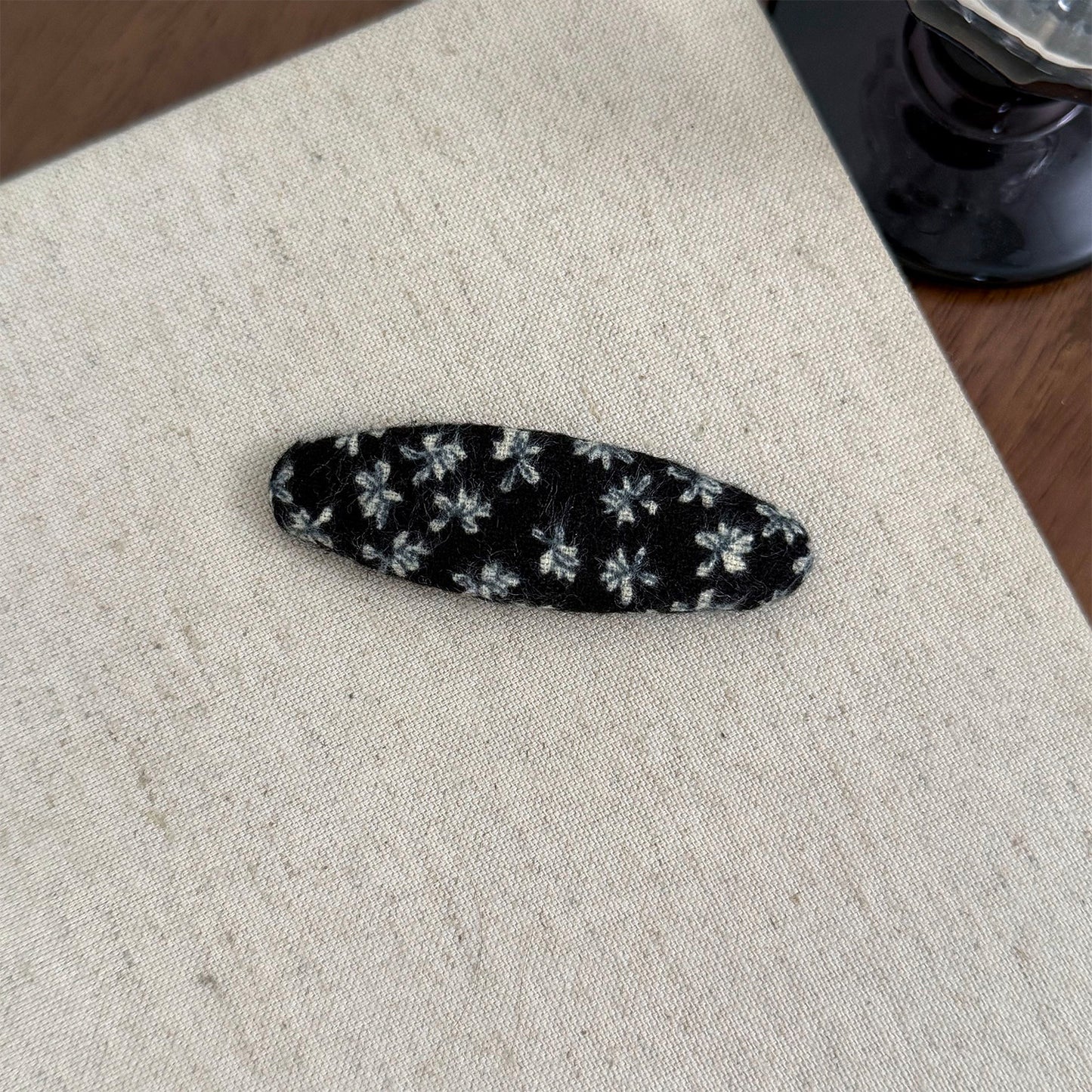 碎花簡約髮夾