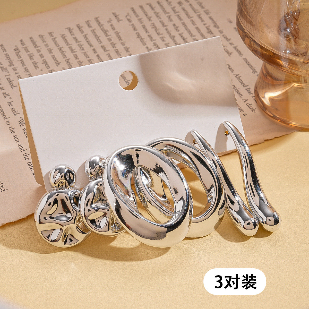 珍珠花朵流蘇耳環套組－細節特寫55｜https://igowo.tw/