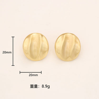 S925橢圓簡約耳釘－第二視角實拍｜https://igowo.tw/