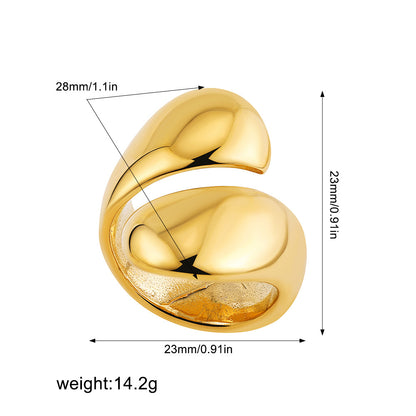 水滴扭結可調式戒指－細節特寫3｜https://igowo.tw/