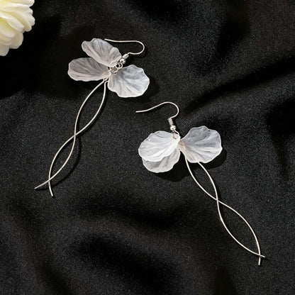 花朵流蘇多層耳釘－細節特寫8｜https://igowo.tw/