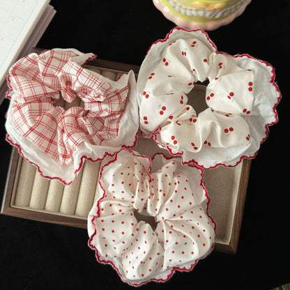 紅色大腸圈髮圈－商品主圖｜https://igowo.tw/