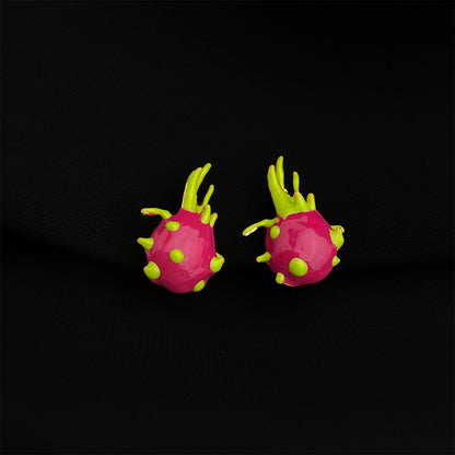 金色琺瑯花朵耳夾－細節特寫12｜https://igowo.tw/