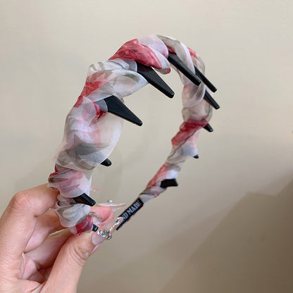 網紗碎花髮箍