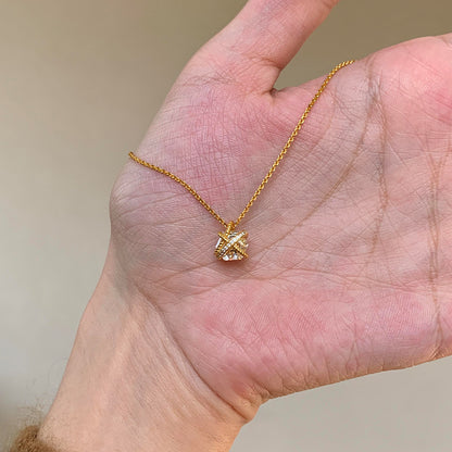 金色交叉復古項鍊