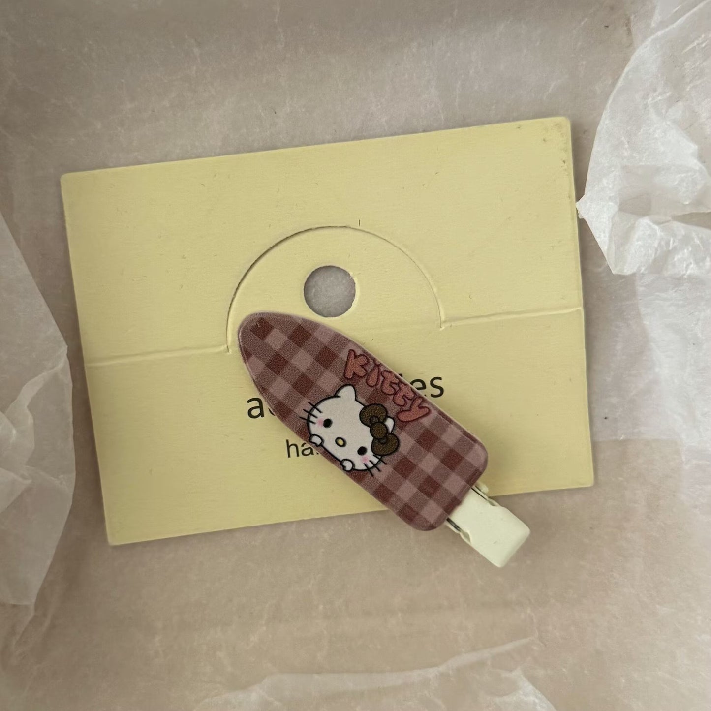 棕色貓咪卡通髮夾
