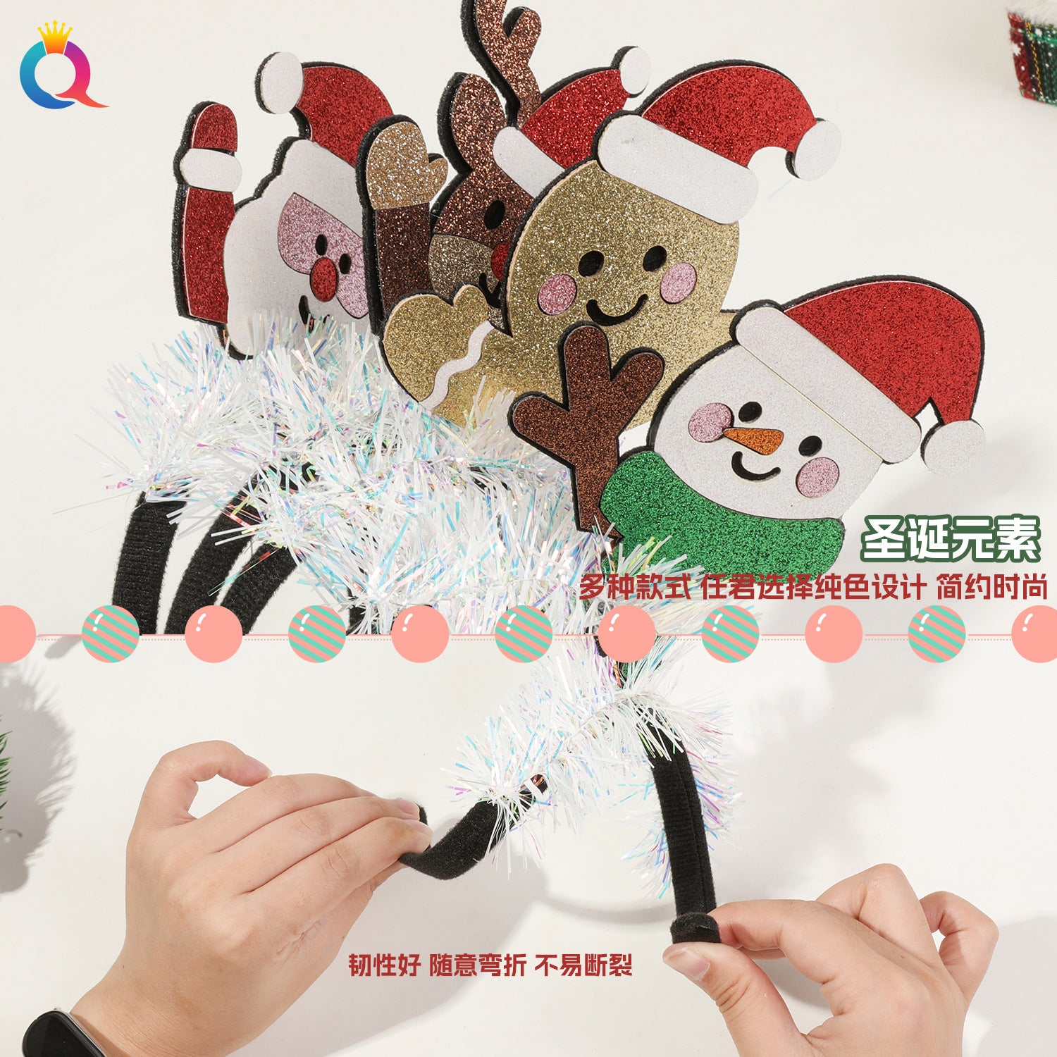 小鹿聖誕髮箍－第二視角實拍｜https://igowo.tw/