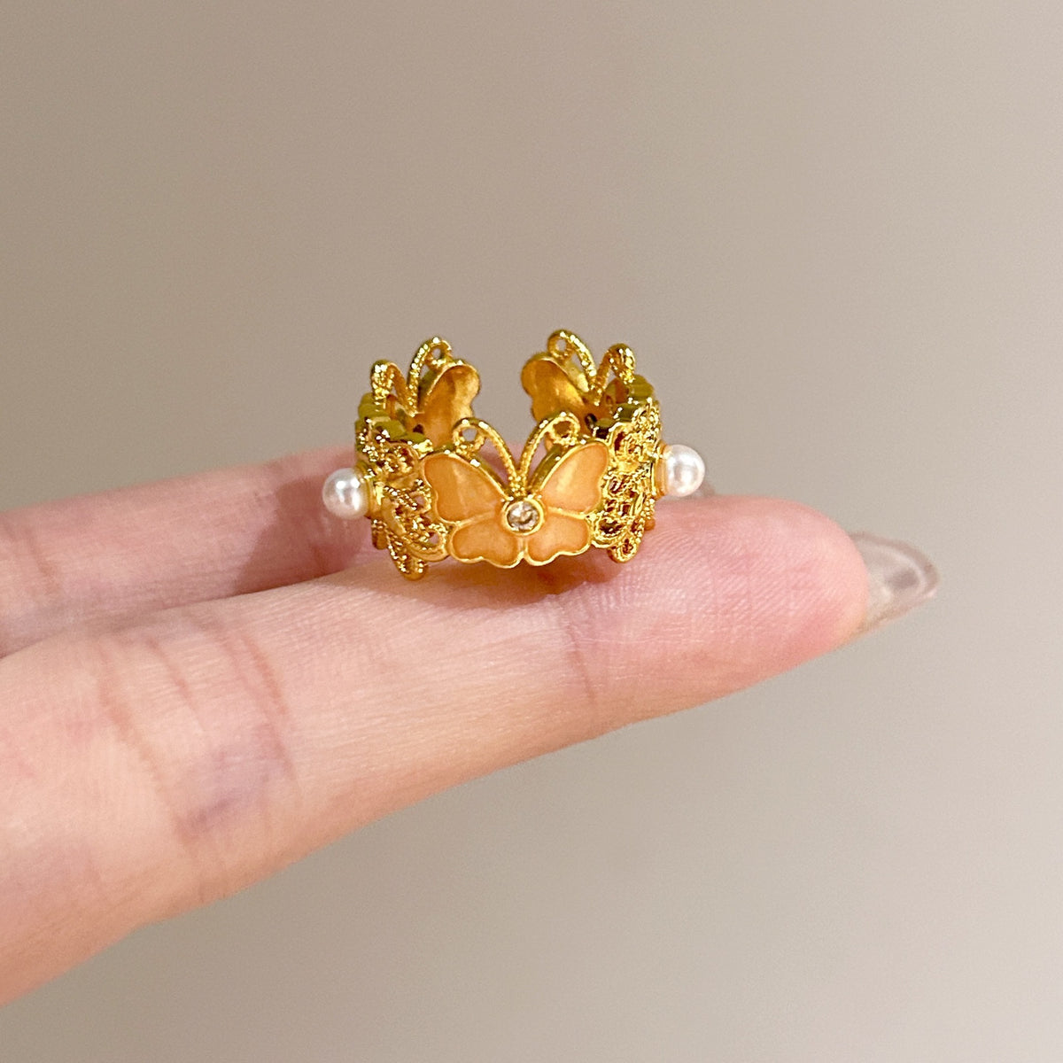 鋯石星星拉絲復古戒指－細節特寫60｜https://igowo.tw/
