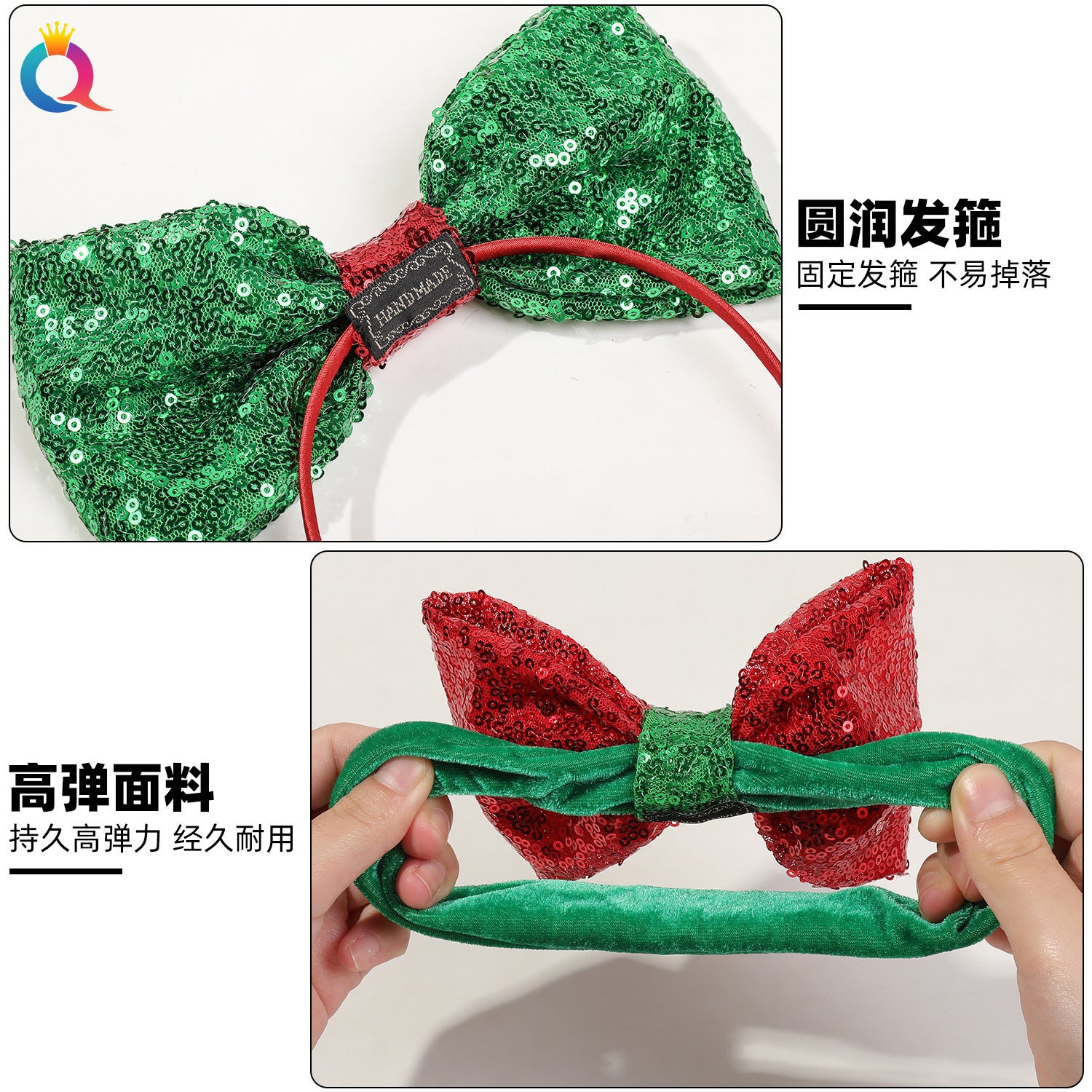 網紗領結大腸圈髮箍－第二視角實拍｜https://igowo.tw/