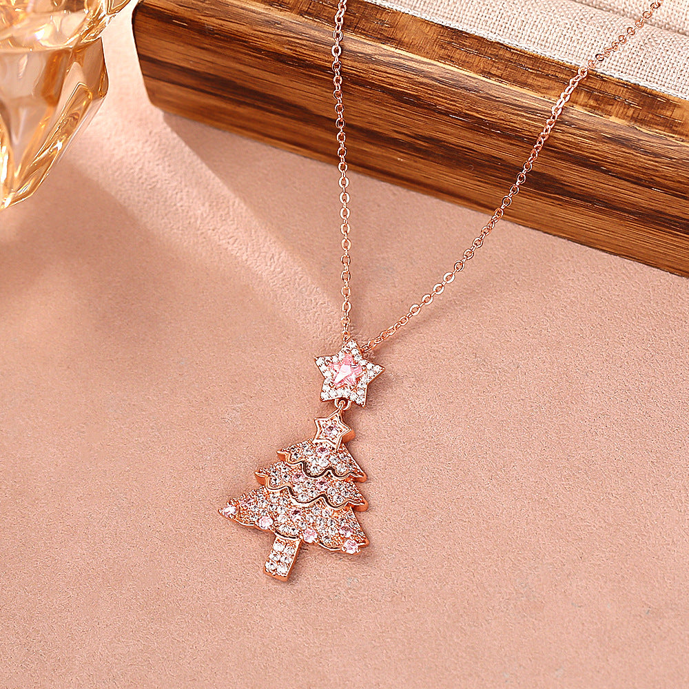 鋯石聖誕項鍊－細節特寫4｜https://igowo.tw/
