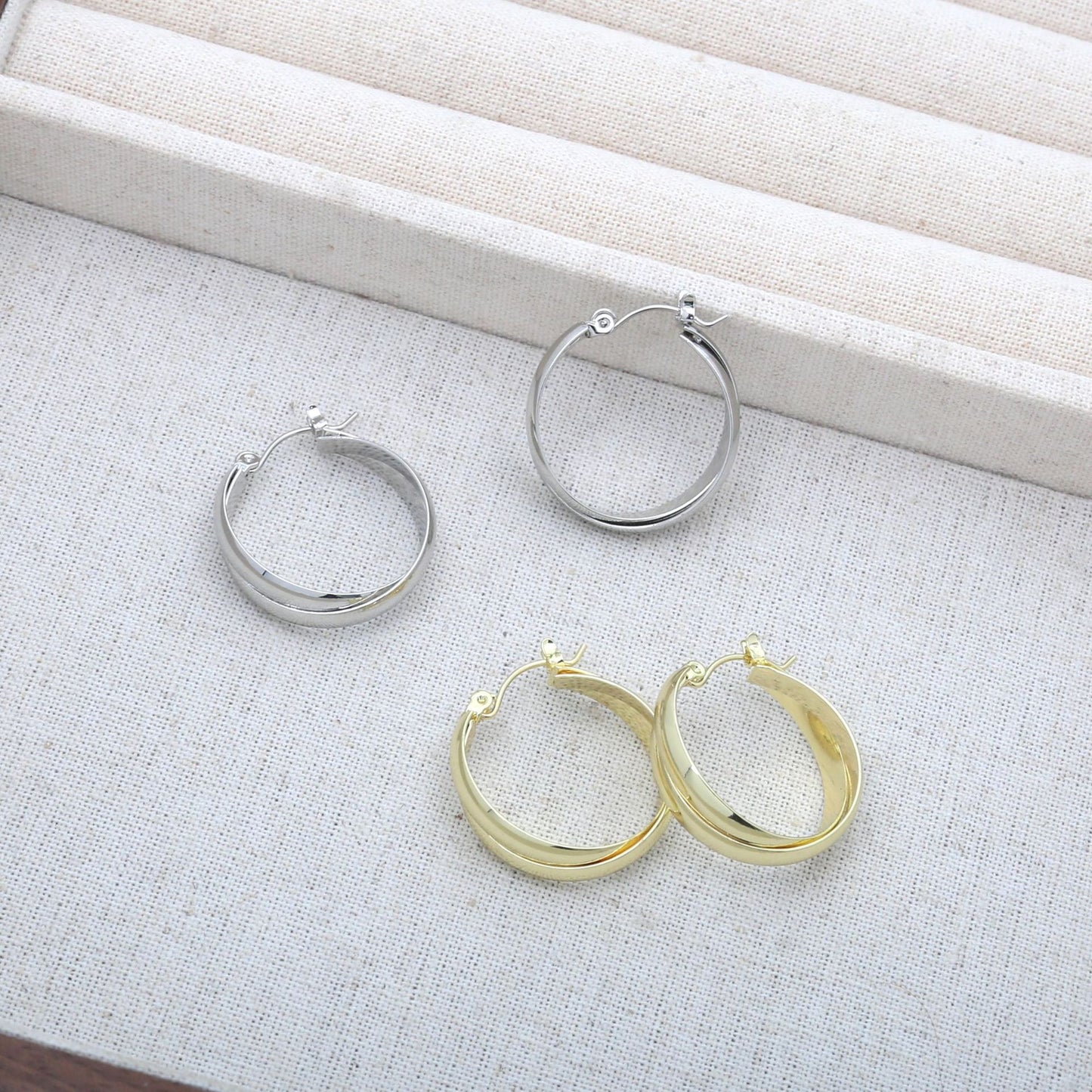 圓圈復古簡約飾品－4/金色款實拍｜https://igowo.tw/
