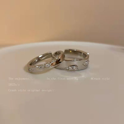 金色鋯石微鑲戒指－厚鍍真金保色款實拍｜https://igowo.tw/