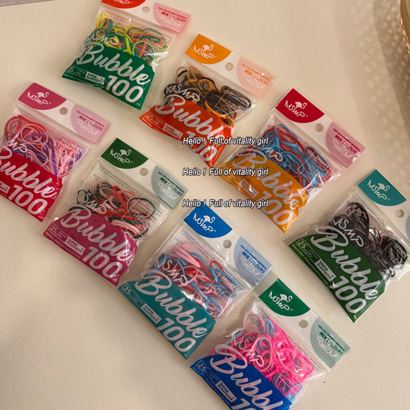 繽紛彈力繩扭紋髮圈－商品主圖｜https://igowo.tw/