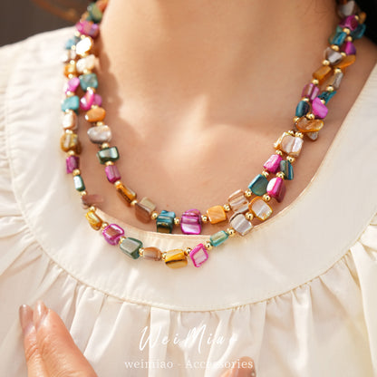 貝殼不規則復古項鍊－商品主圖｜https://igowo.tw/