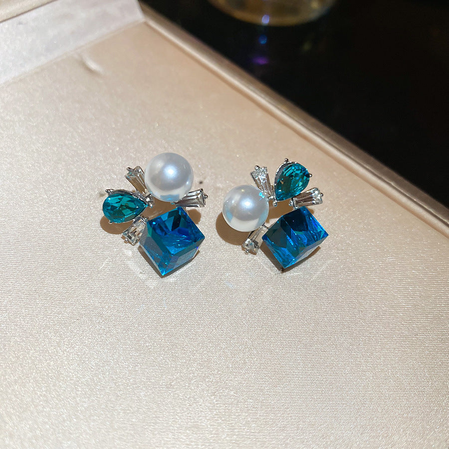 銀針花朵流蘇耳環