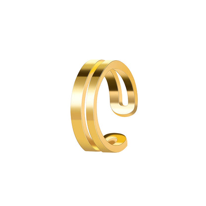 金色C形免耳洞耳夾－13 耳夾三件套款細節10｜https://igowo.tw/