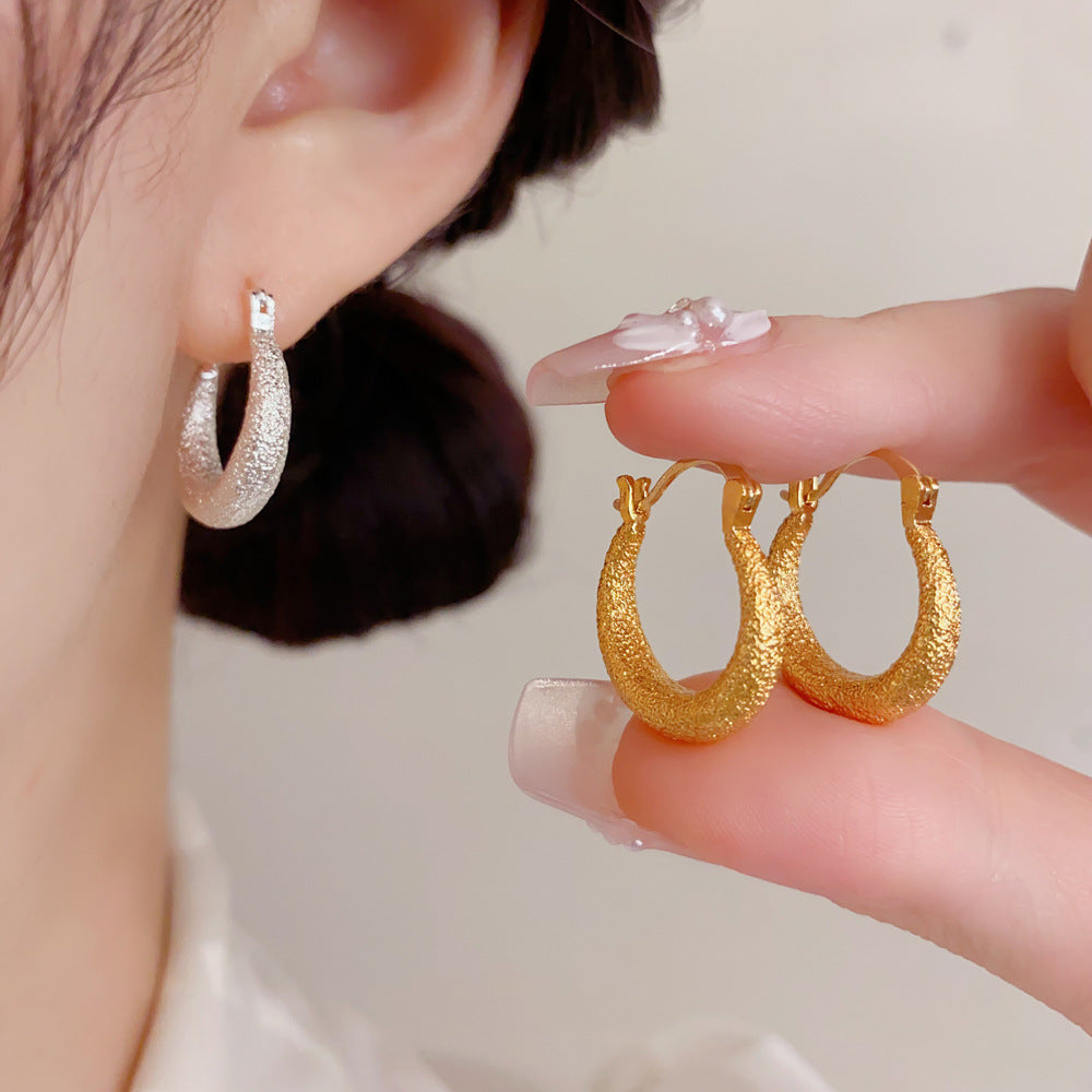 金屬磨砂復古耳扣－商品主圖｜https://igowo.tw/