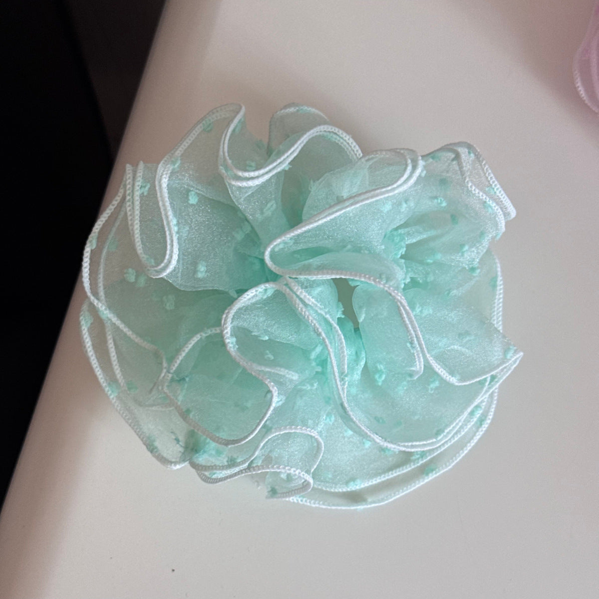 蕾絲大腸圈刺繡髮圈