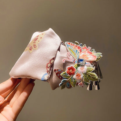 蝴蝶結流蘇復古髮夾