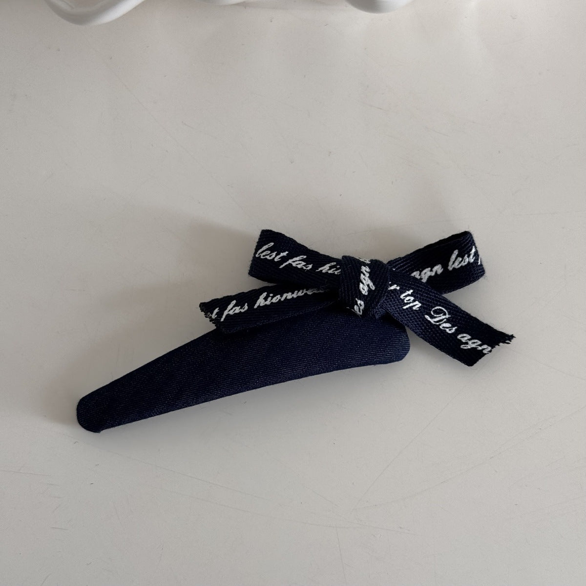 蕾絲蝴蝶結圓珠髮夾