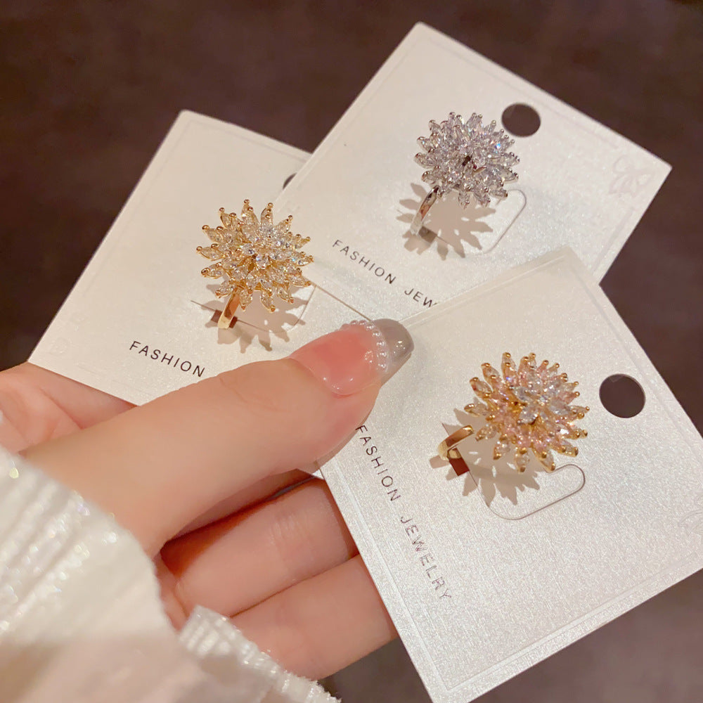 鋯石雪花可調式戒指－商品主圖｜https://igowo.tw/