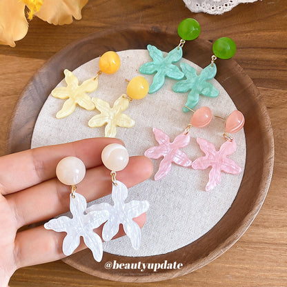 海島日記~多巴胺海星吊墜耳環高級感獨特漂亮耳釘甜美度假風耳飾