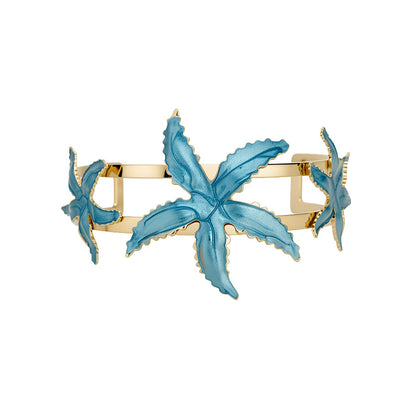 歐美跨境金屬滴油海星臂環時尚度假風個性手鐲小眾高級感百搭手飾