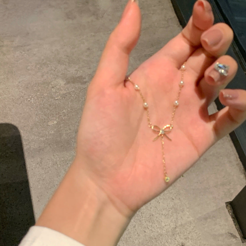 珍珠鈦鋼墜飾項鍊