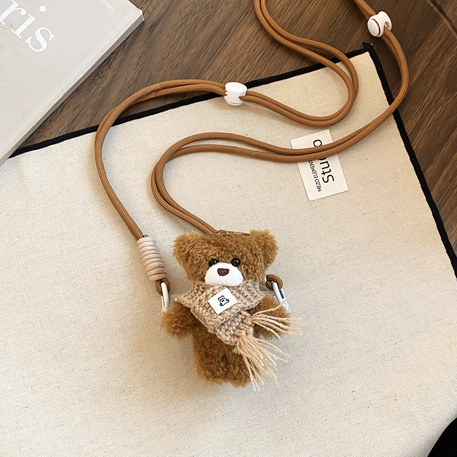 絨面小熊墜飾項鍊