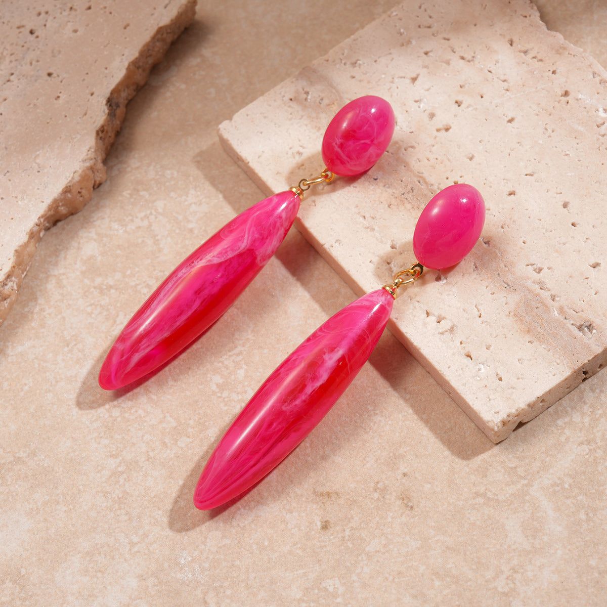 銀針水滴簡約耳環