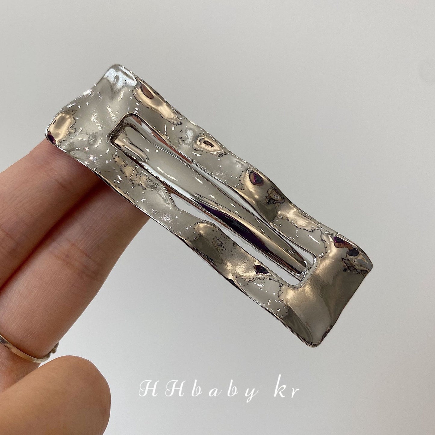 金屬水波紋簡約髮夾