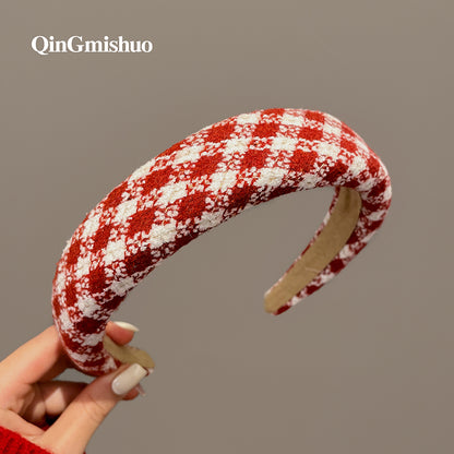 紅色簡約髮箍－細節特寫5｜https://igowo.tw/