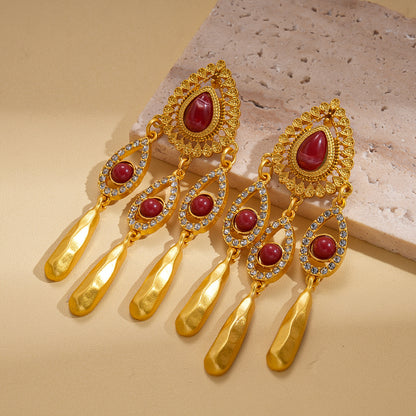 壓克力方形流蘇耳環－細節特寫10｜https://igowo.tw/