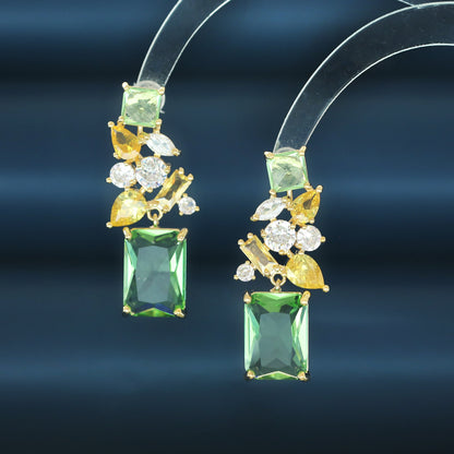 S925鋯石花朵耳環