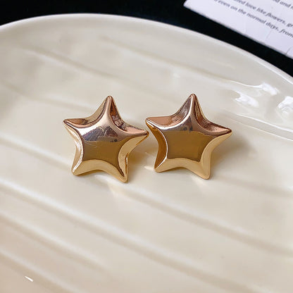 金屬星星簡約耳釘