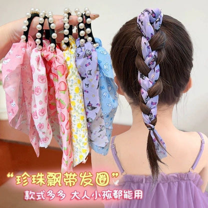 珍珠緞帶髮箍－商品主圖｜https://igowo.tw/