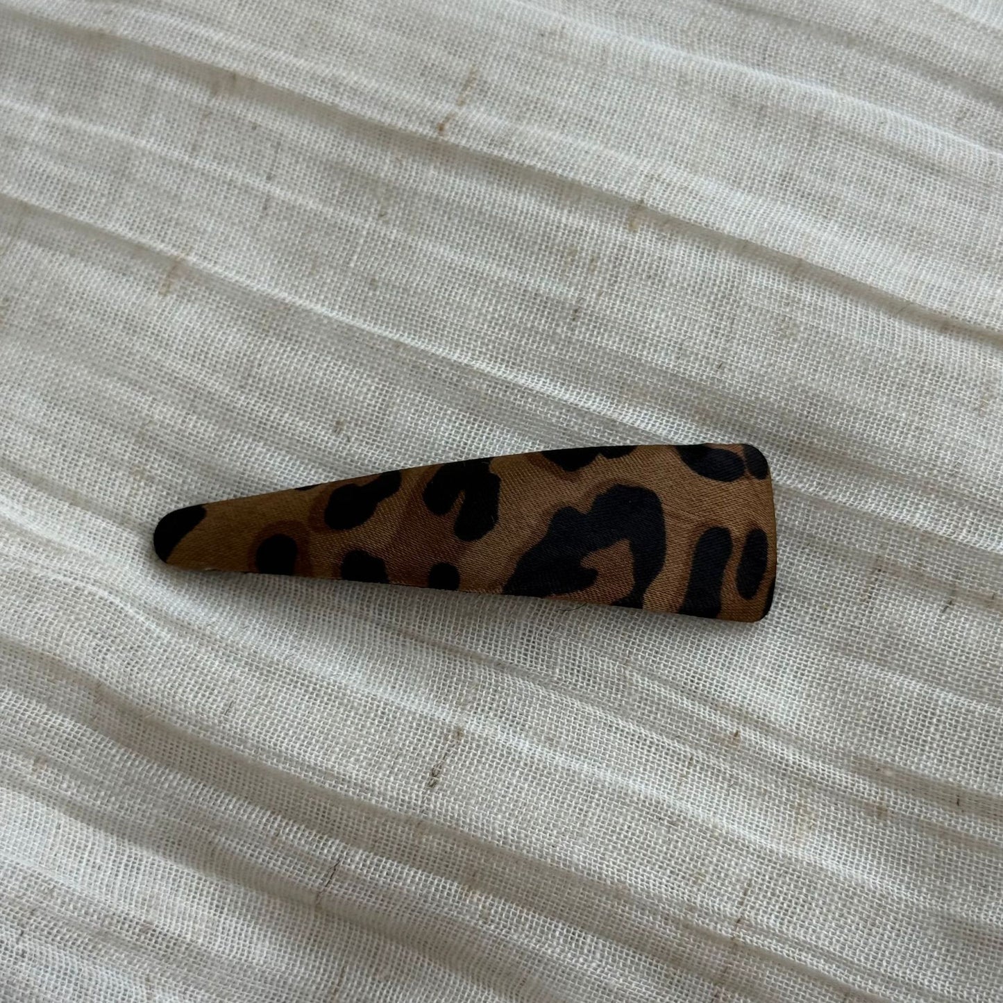 豹紋蝴蝶結復古髮夾