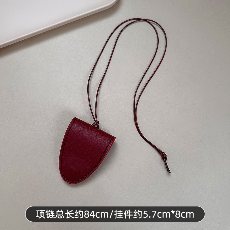 皮革簡約項鍊－11#項鍊-咖色.款細節｜https://igowo.tw/
