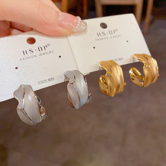 金屬不規則復古耳環－商品主圖｜https://igowo.tw/