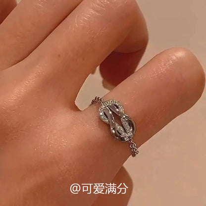 鋯石花朵鑲鑽戒指