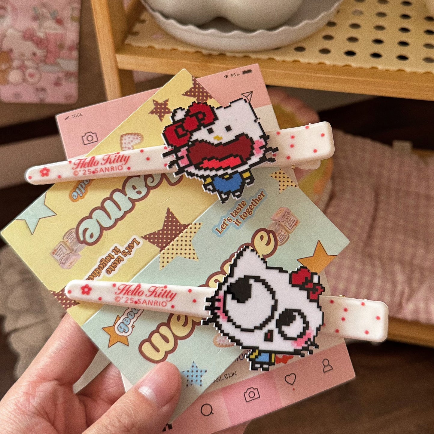 貓咪卡通髮夾－大眼貓咪髮夾款實拍｜https://igowo.tw/
