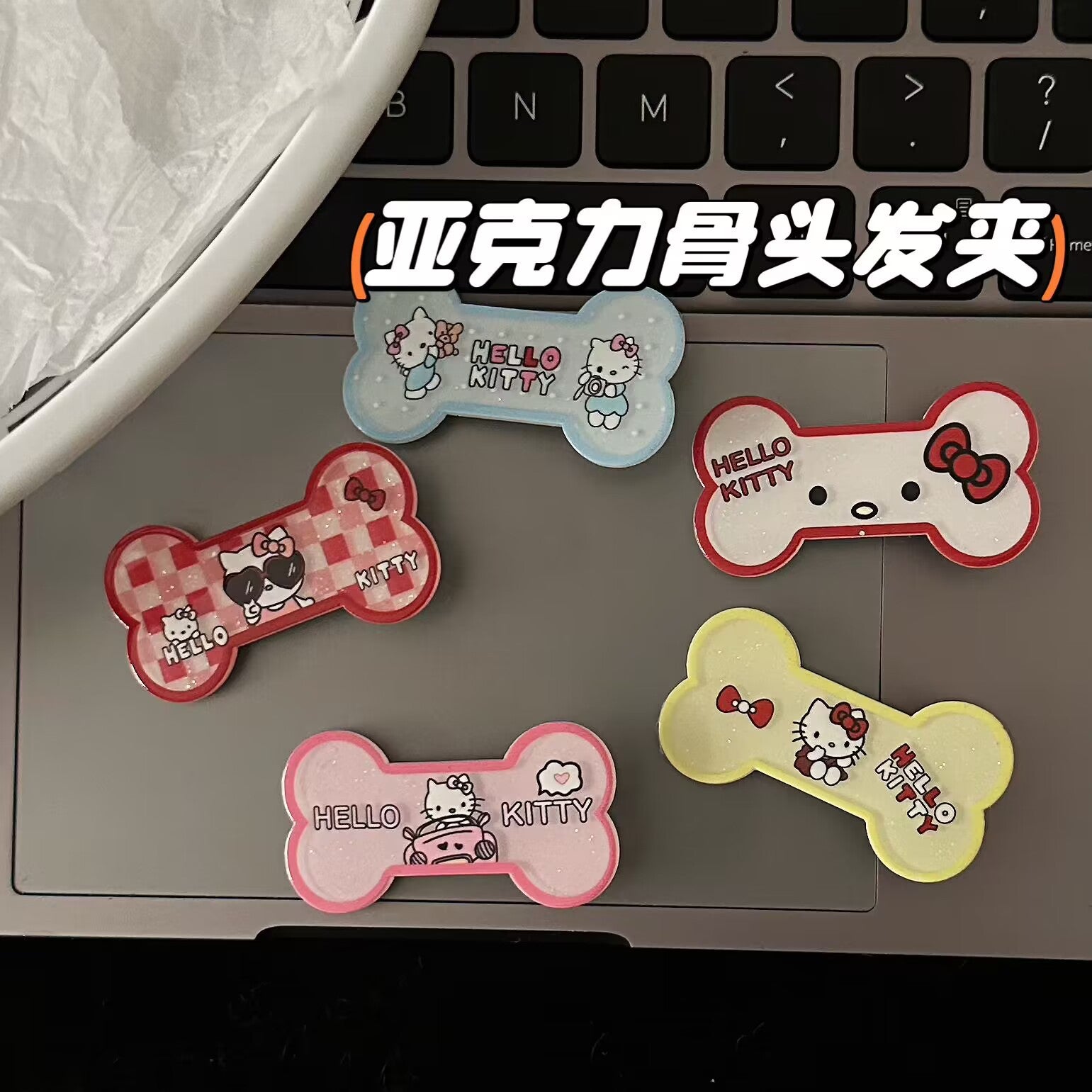 壓克力貓咪髮夾－商品主圖｜https://igowo.tw/