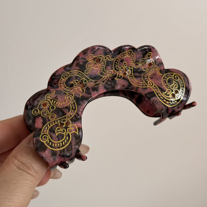 花朵復古鯊魚夾