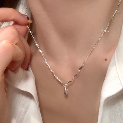 水滴簡約項鍊－商品主圖｜https://igowo.tw/