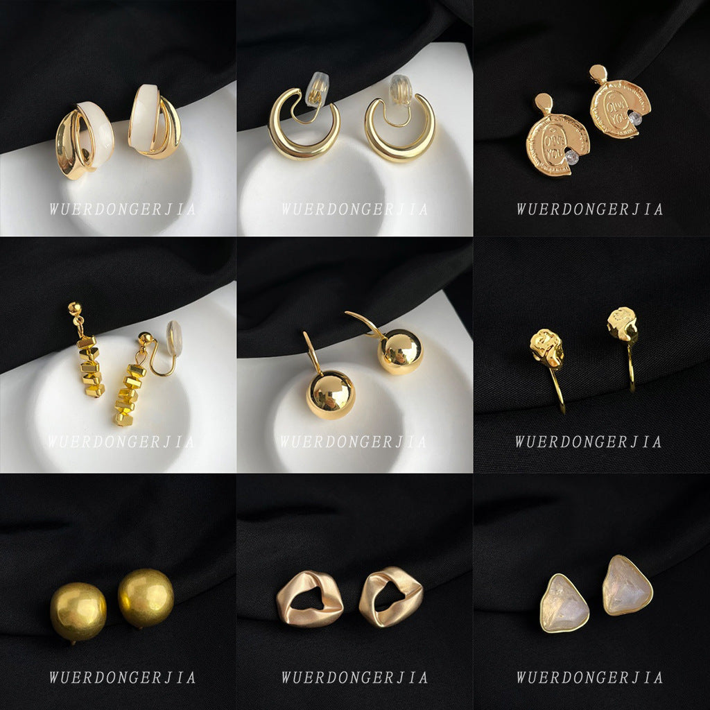 金色電鍍耳夾－商品主圖｜https://igowo.tw/