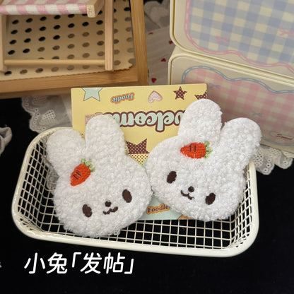 白色兔子卡通髮夾－商品主圖｜https://igowo.tw/