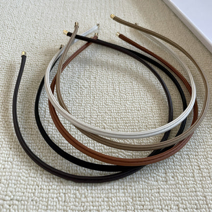 皮革簡約髮箍－商品主圖｜https://igowo.tw/